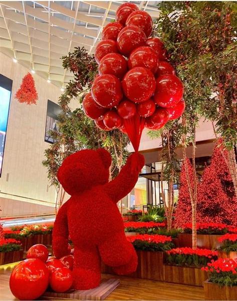 Struttura fiori per allestimento fiera