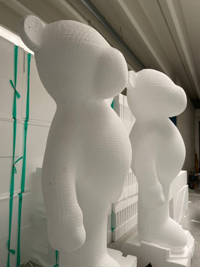 animali 3d fresati in polistirene