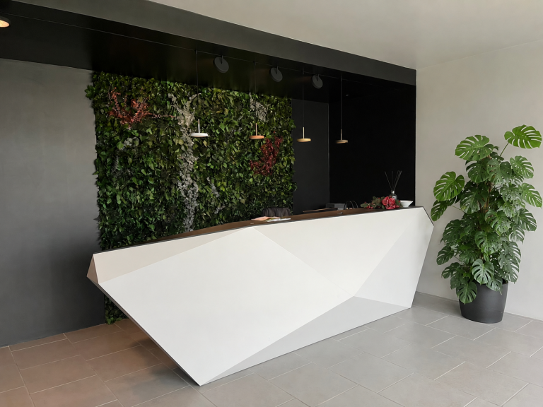 OLEV Srl – Realizzato bancone di design in EPS con resina