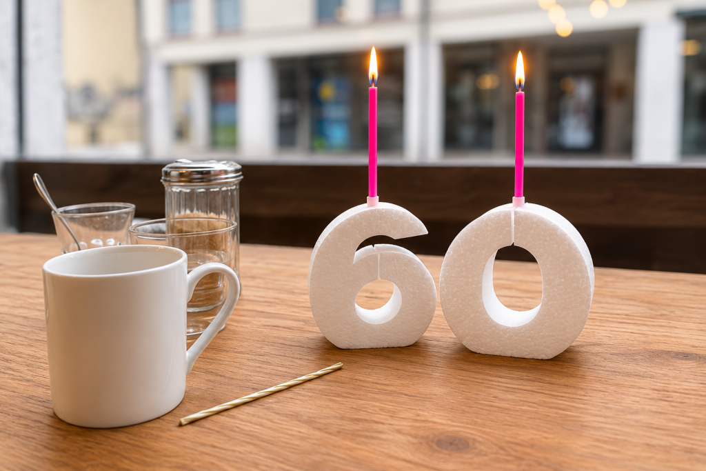 numeri in polistirolo per decorazione tavolo