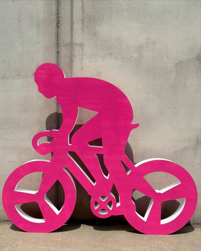 bicicletta in eps colorato per evento