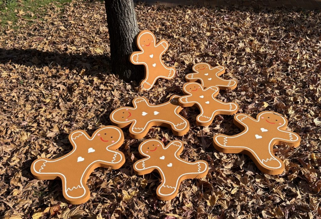 pan di zenzero per allestimento vetrina per Natale